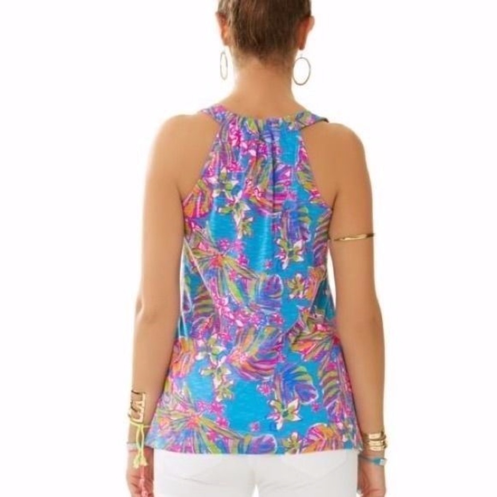 MINKA KNIT TRAPEZE TANK TOP BLUE SUMMER HAZE - Picture 2 of 8